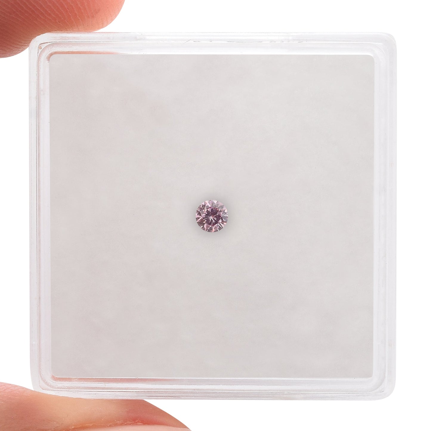0,06 Karat Fancy Purplish Pink Brillanter Diamant, GIA