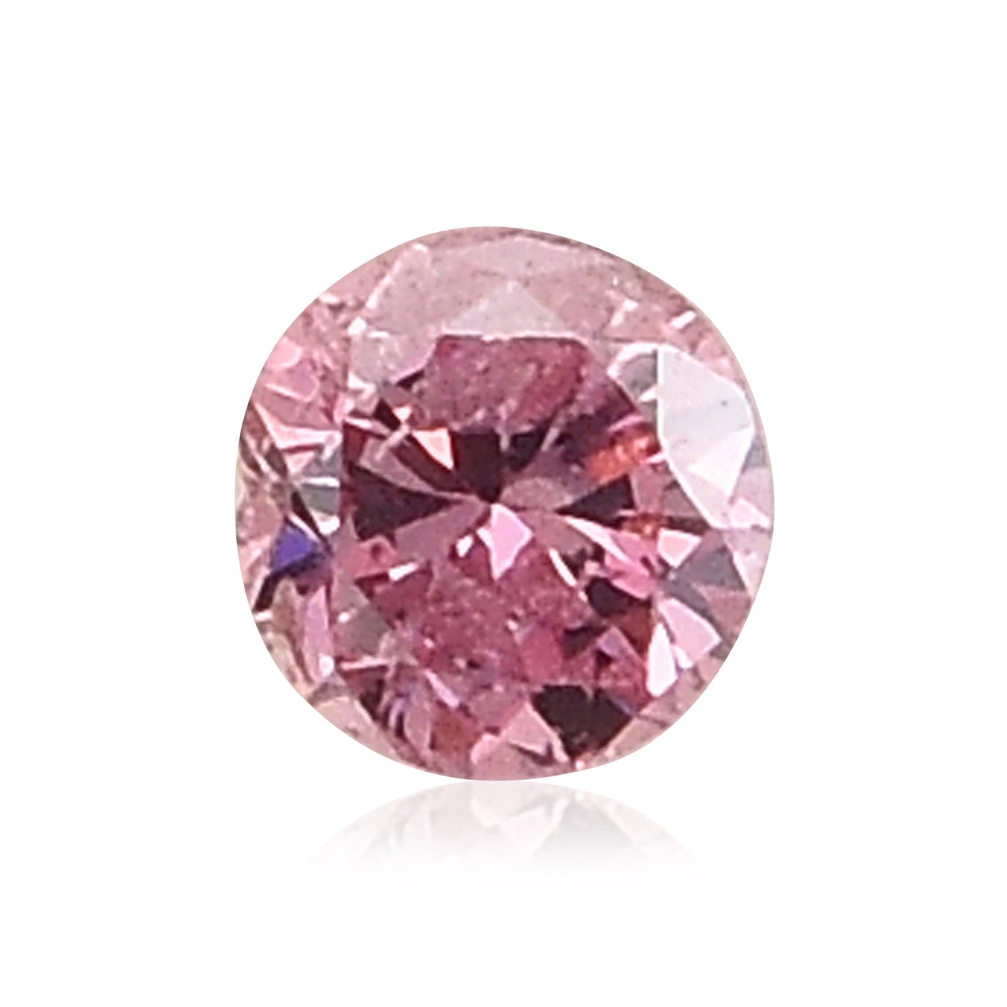 0,07 Karat Fancy Intense Pink Rundbrillant-Diamant GIA