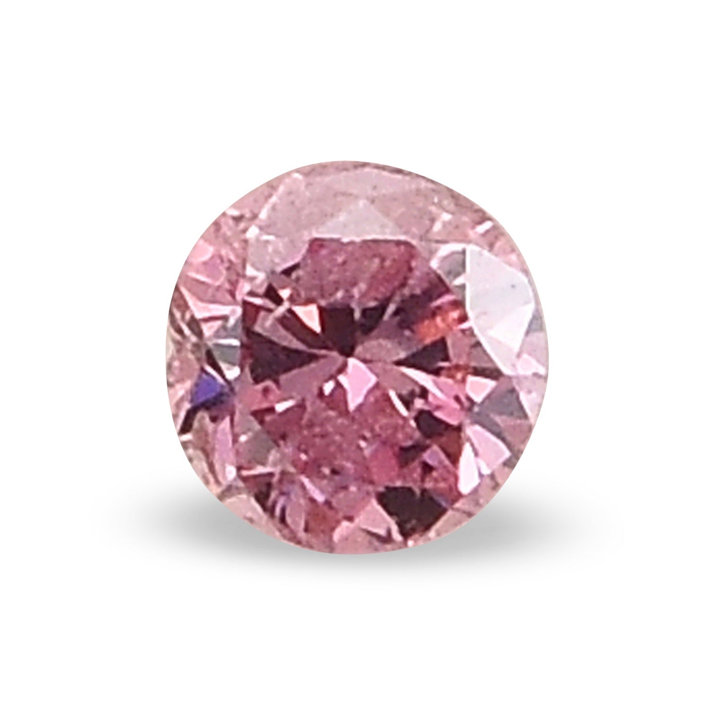 0,07 Karat Fancy Intense Pink Rundbrillant-Diamant GIA