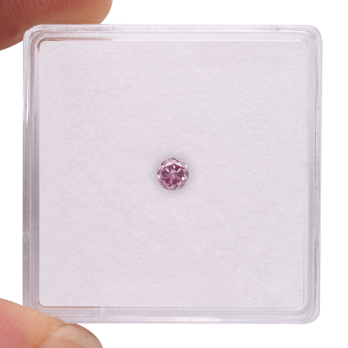 0,12 Karat Fancy Intense Purplish Pink Brillanter Diamant (GIA-zertifiziert)