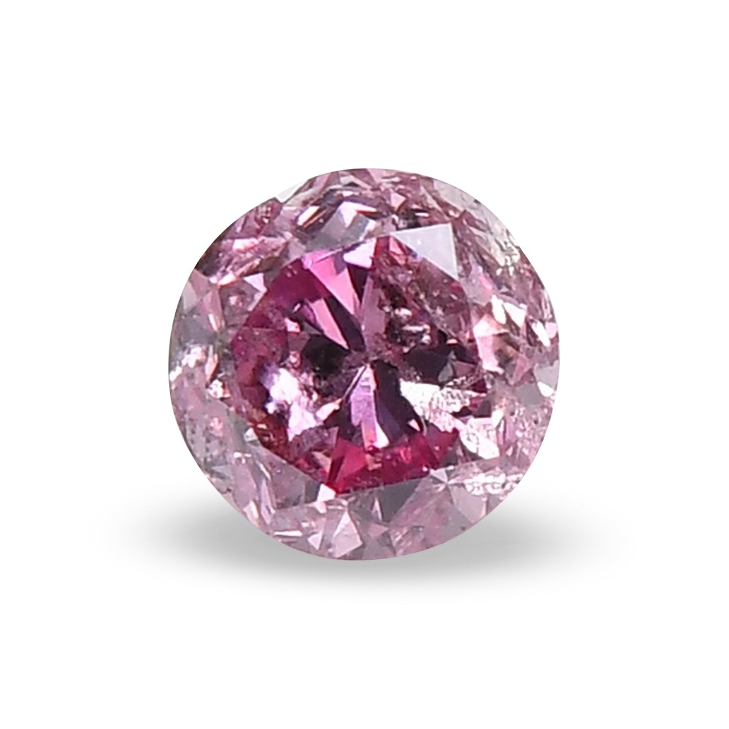 0,18 Karat Fancy Intense Purplish Pink Brillant Diamant I3 GIA