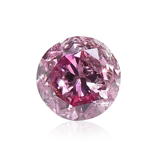 0,18 Karat Fancy Intense Purplish Pink Brillant Diamant I3 GIA