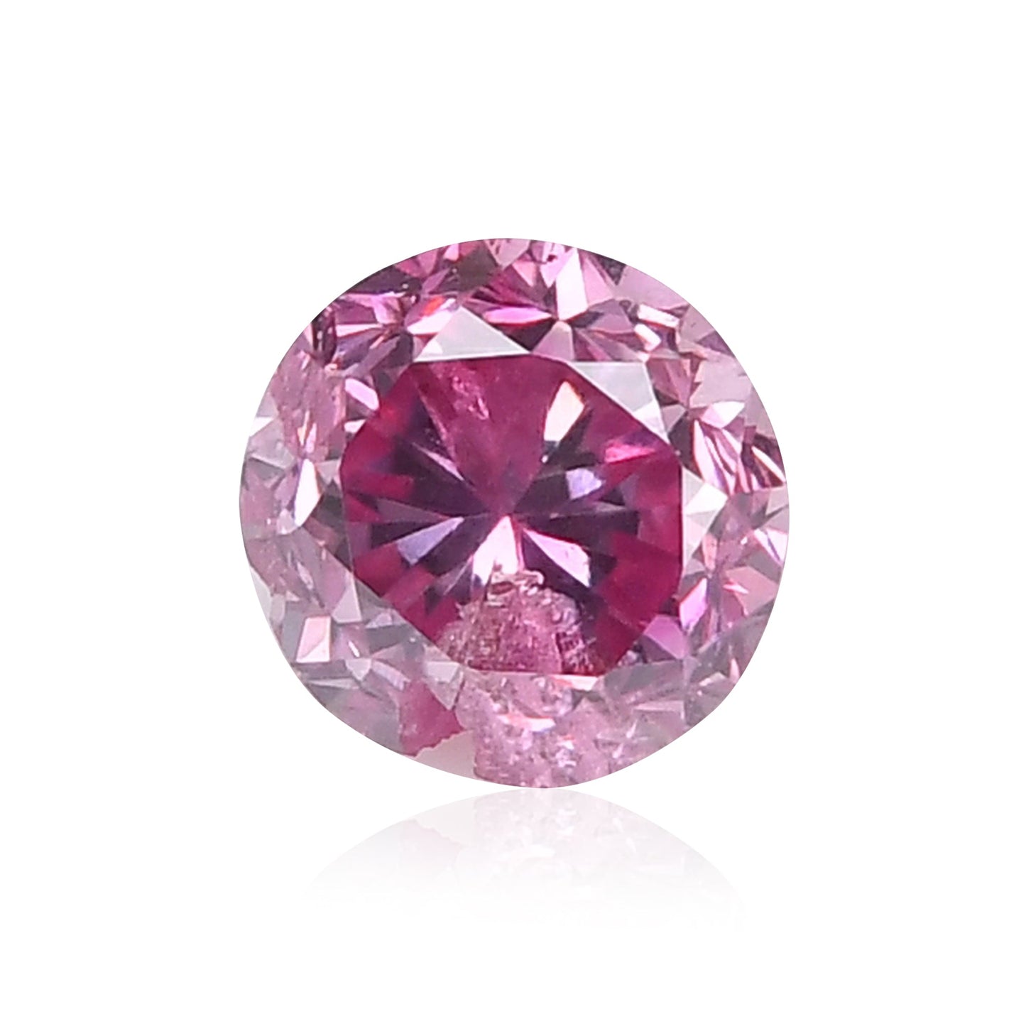 0,13 Karat Fancy Vivid Purplish Pink Brillanter Diamant, GIA