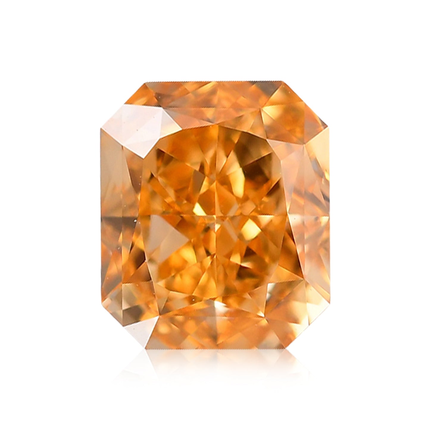 0,62 Karat Fancy Vivid Yellowish Orange Radiant Diamant VS2 GIA