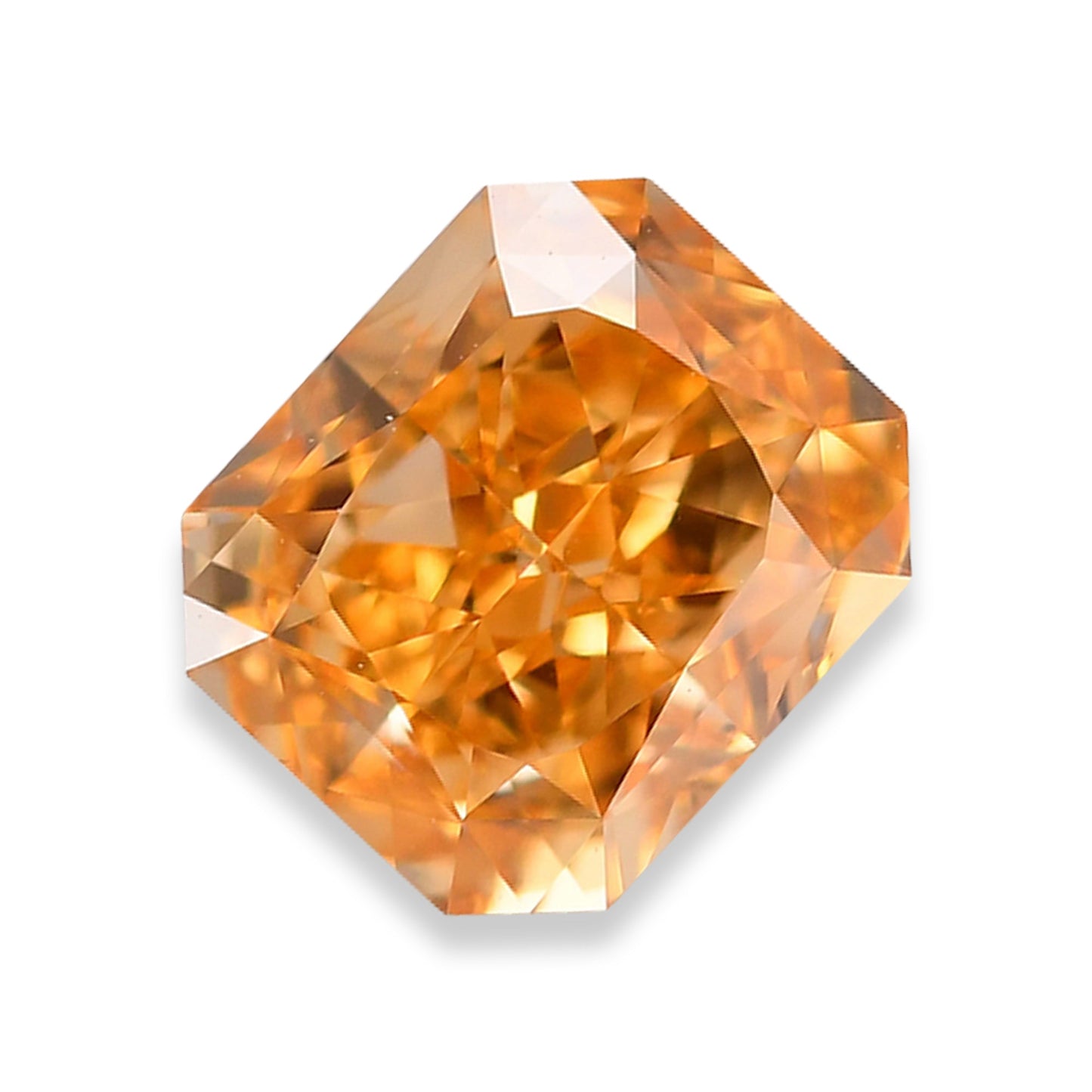 0,62 Karat Fancy Vivid Yellowish Orange Radiant Diamant VS2 GIA
