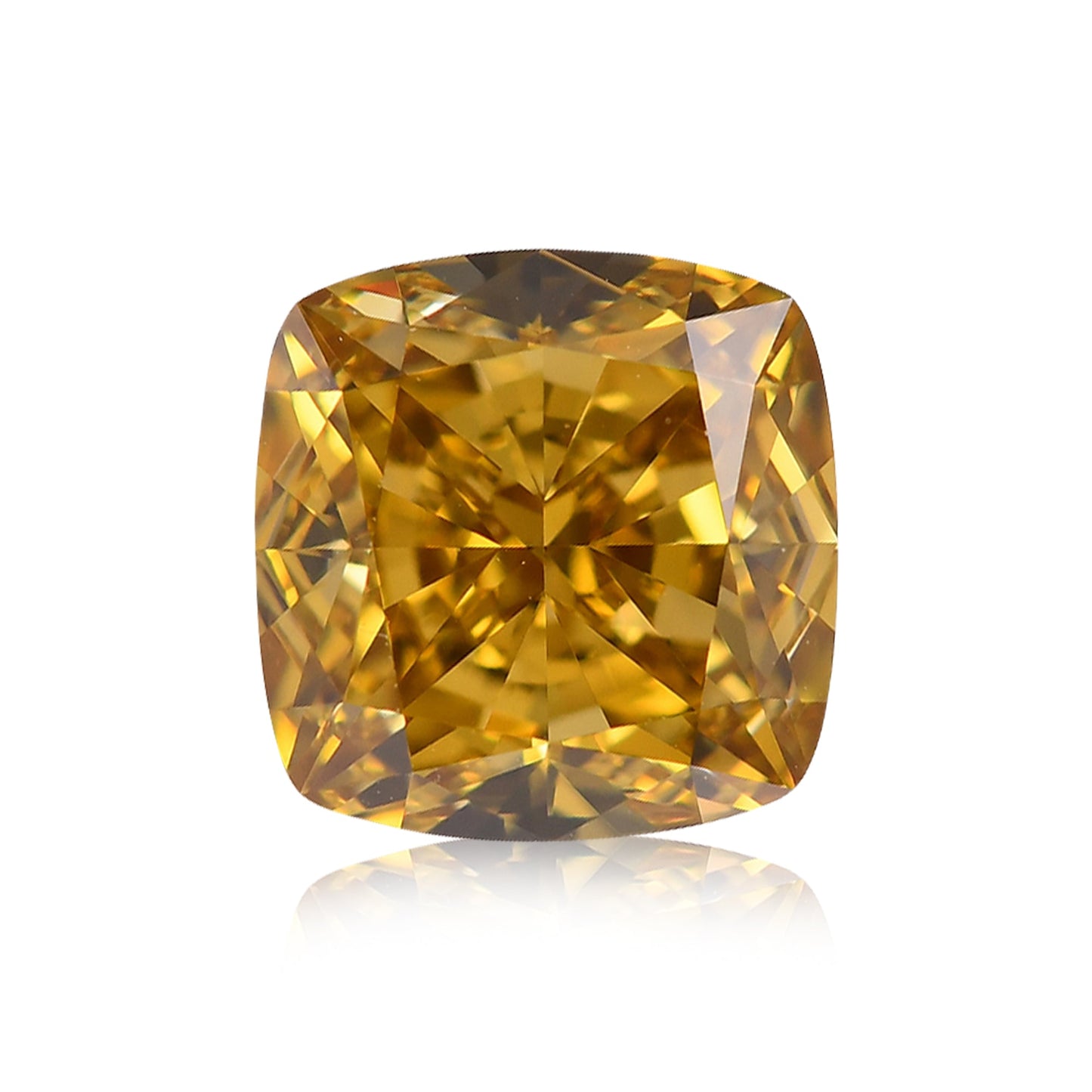 2,01 Karat Fancy Deep Brownish Yellow Cushion Diamond VVS2 GIA