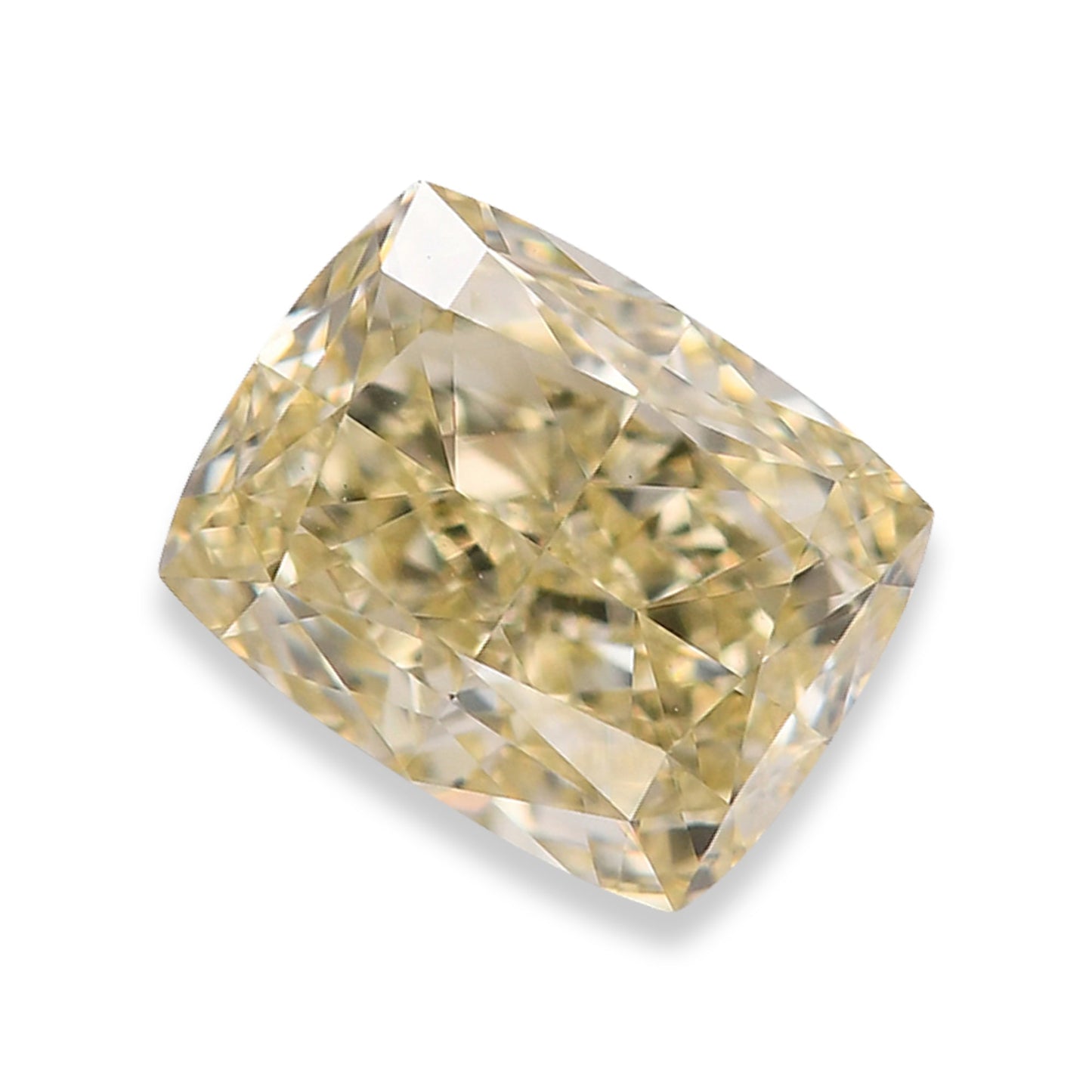 1,09 Karat Fancy Light Brownish Yellow Cushion Diamond IF GIA