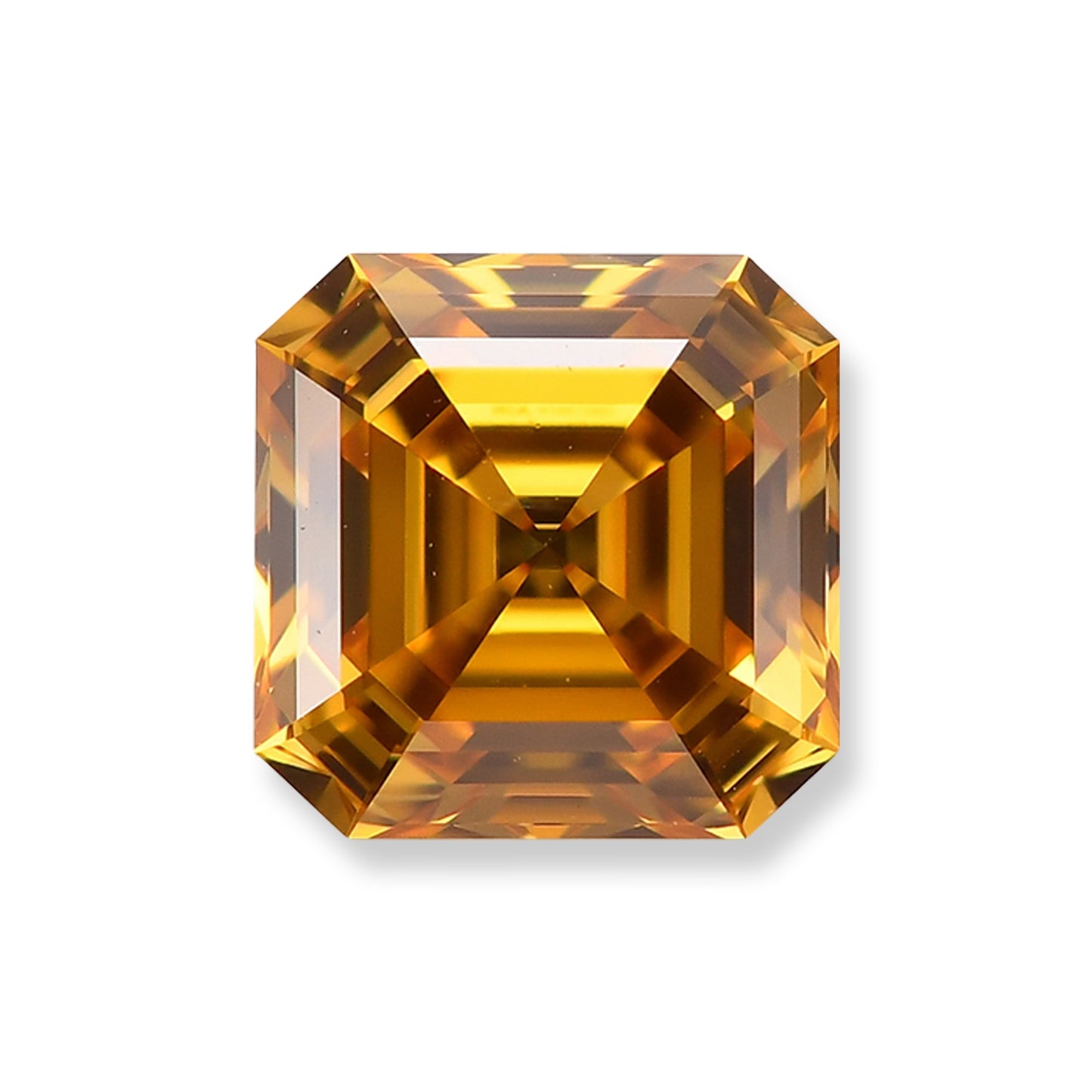 0,71 Karat Fancy Vivid Orange Yellow Asscher-Diamant VS2 GIA