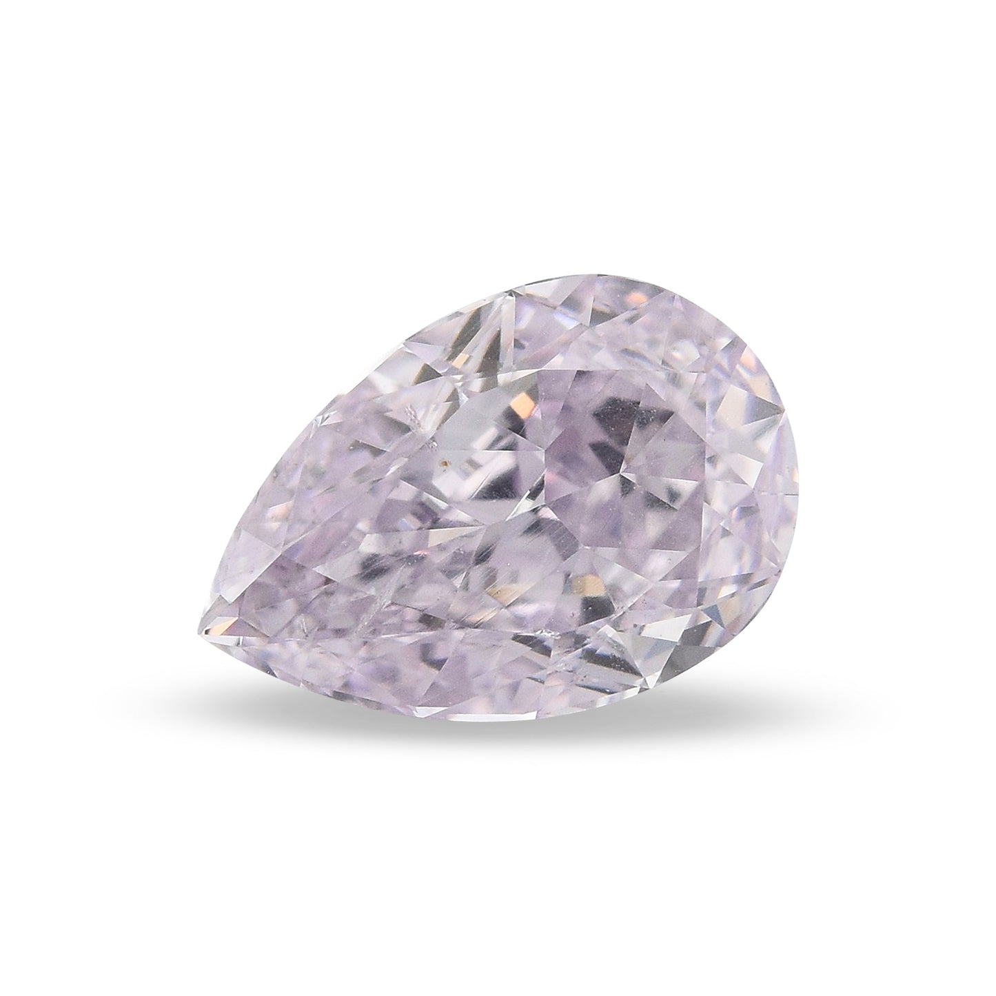 0,94 Karat Fancy Light Pinkish Purple Birnenförmiger Diamant SI2 GIA