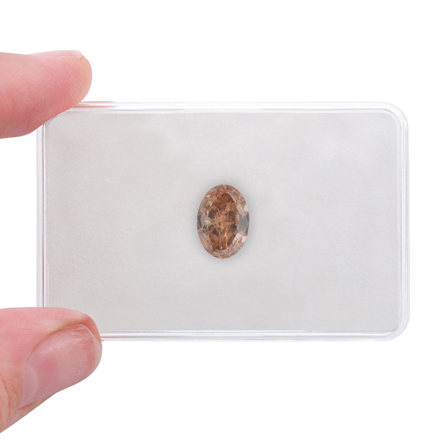 4,15 Karat Fancy Brown Orange Ovaler Diamant VS2 GIA