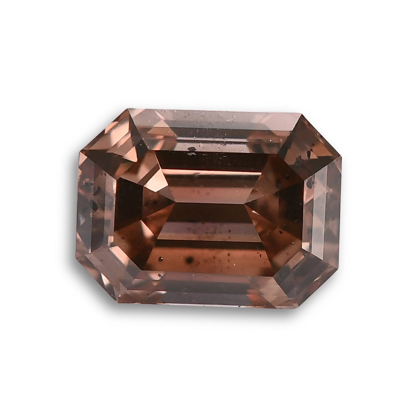 0,48 Karat Fancy Orange Brown Emerald Diamond I1 GIA