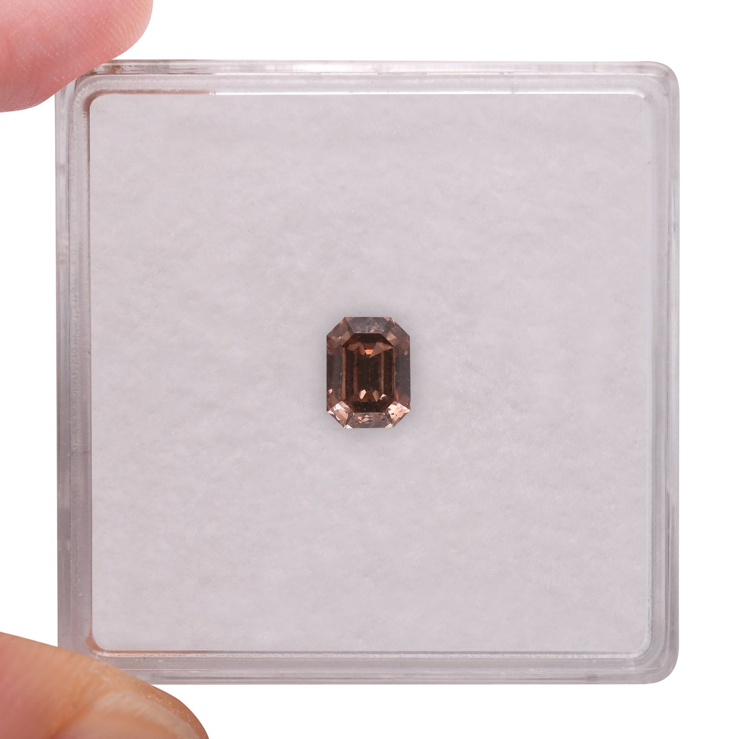 0,48 Karat Fancy Orange Brown Emerald Diamond I1 GIA