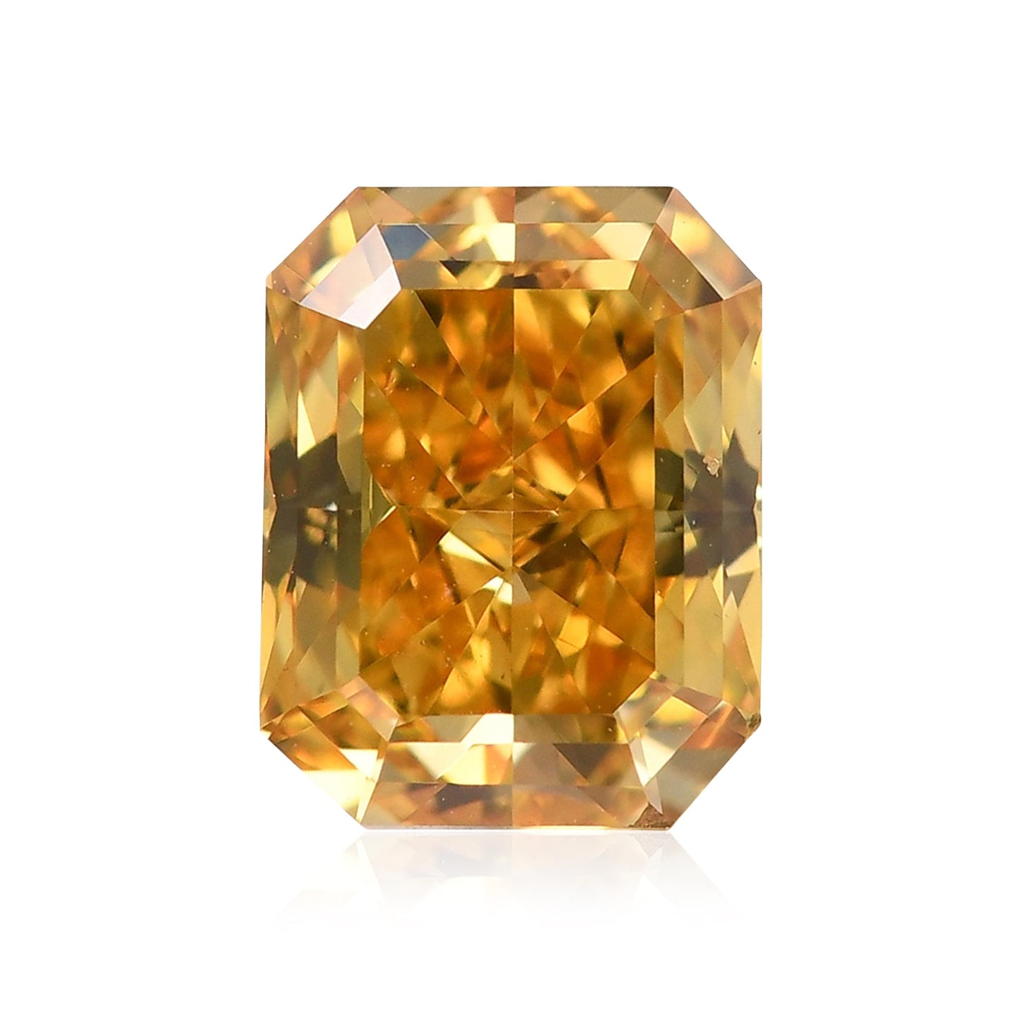 0,84 Karat Fancy Vivid Orange Yellow Radiant Diamant SI1 GIA
