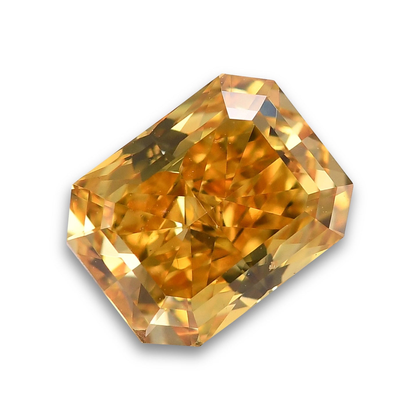 0,84 Karat Fancy Vivid Orange Yellow Radiant Diamant SI1 GIA