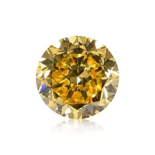 1,03 Karat Fancy Vivid Yellow Runder Diamant VVS1 GIA