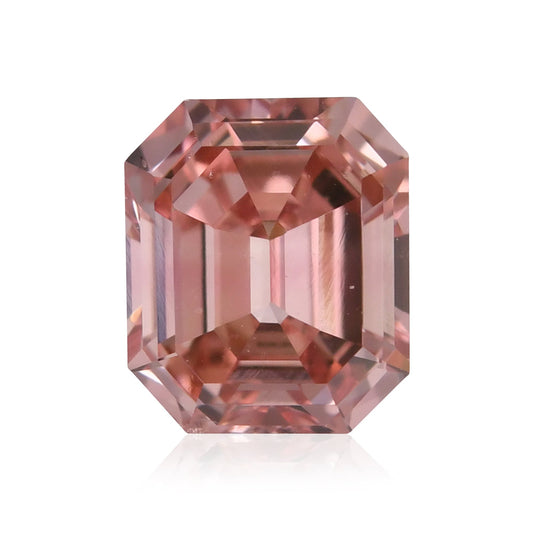 0,40 Karat Fancy Intense Orange Pink Emerald Diamond SI2 GIA
