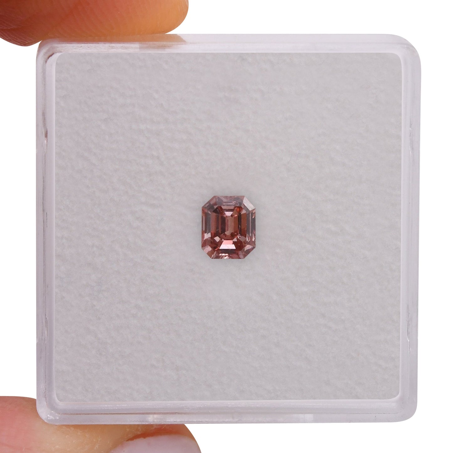 0,40 Karat Fancy Intense Orange Pink Emerald Diamond SI2 GIA