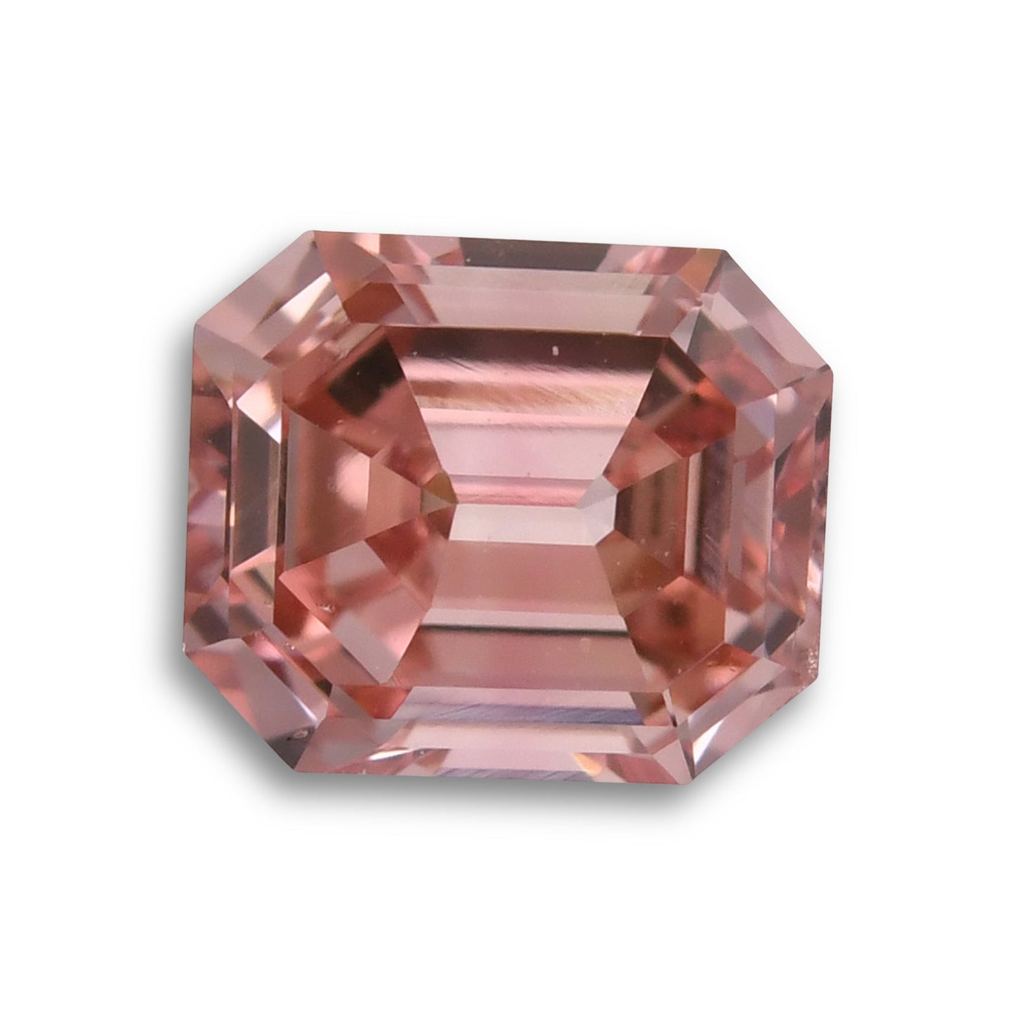 0,40 Karat Fancy Intense Orange Pink Emerald Diamond SI2 GIA