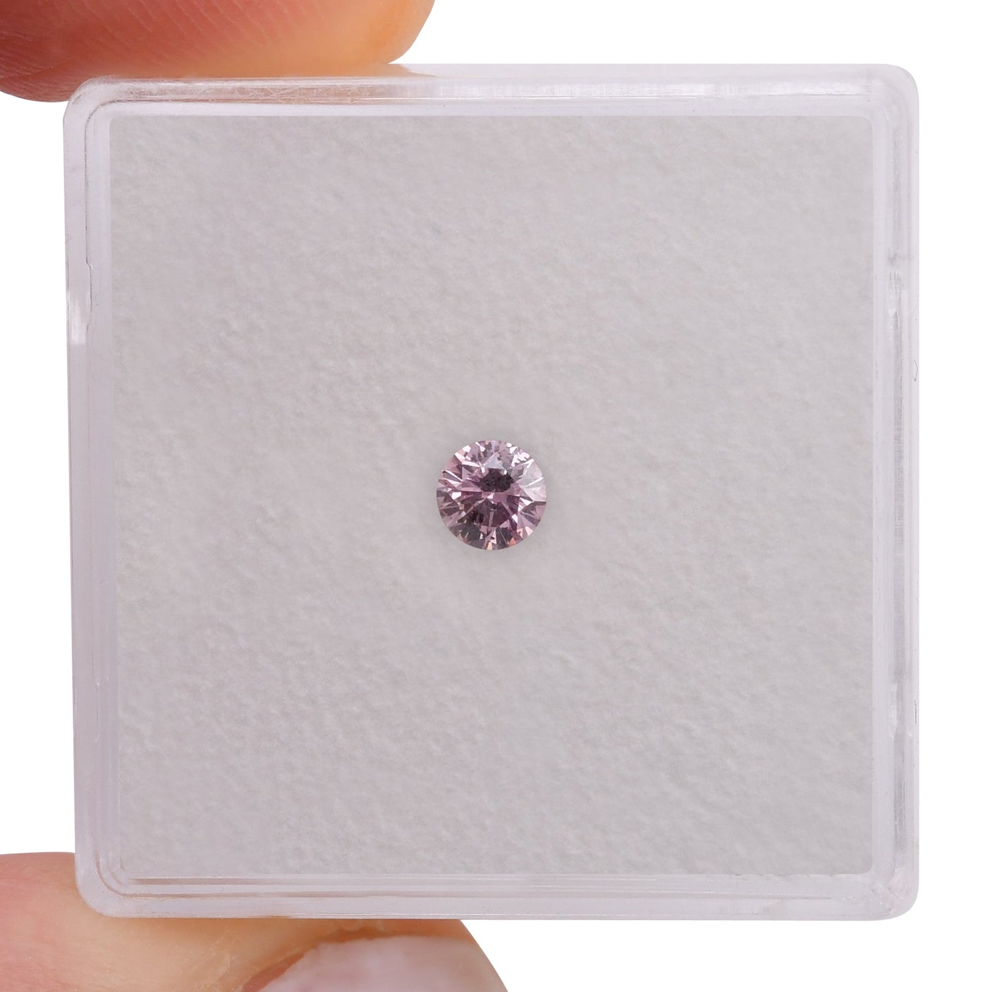 0,18 Karat Fancy Intense Purplish Pink Runder Brillanter Argyle Diamant I2 GIA
