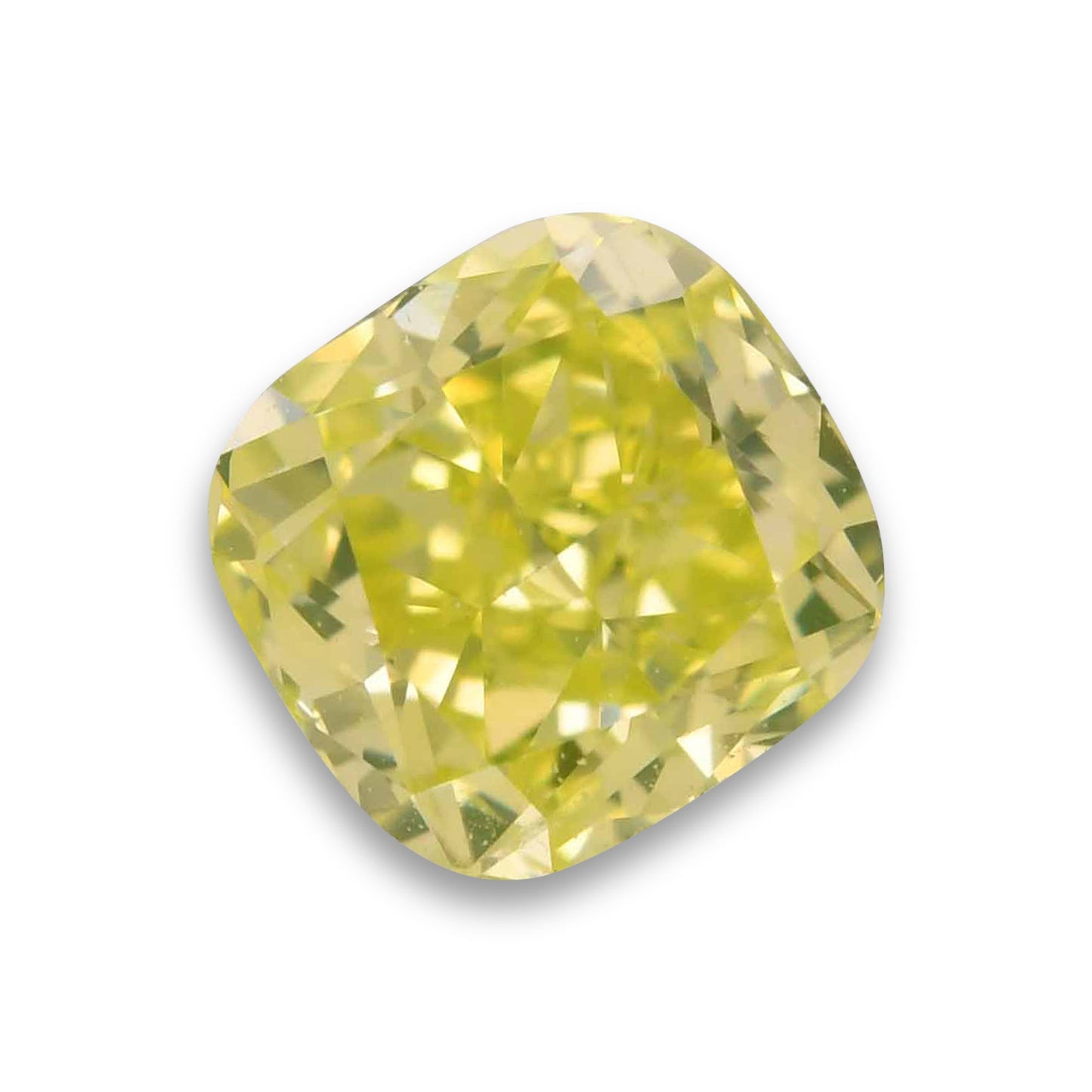 0,32 Karat Fancy Intense Green Yellow Cushion Diamond SI1 GIA