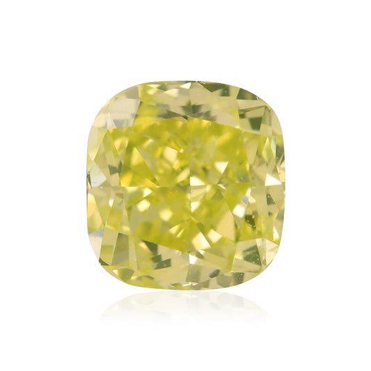 0,32 Karat Fancy Intense Green Yellow Cushion Diamond SI1 GIA