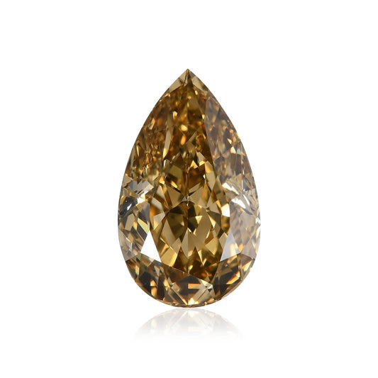 2.01 Carat Fancy Brownish Yellow Pear Diamond VS1 GIA