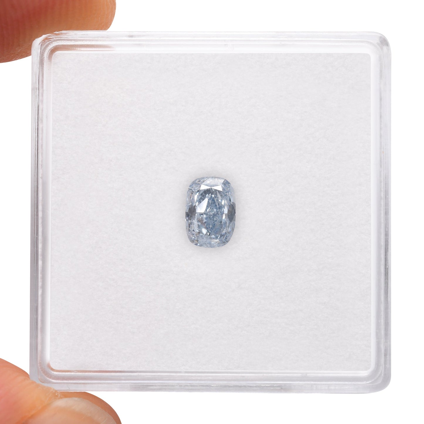 0,45 Karat Fancy Intense Blue Cushion Diamond SI1 GIA