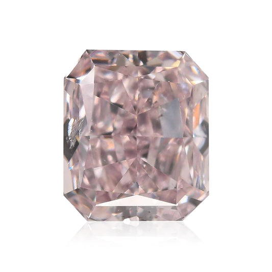 0.70 Carat Fancy Pink Radiant Diamond I1 GIA