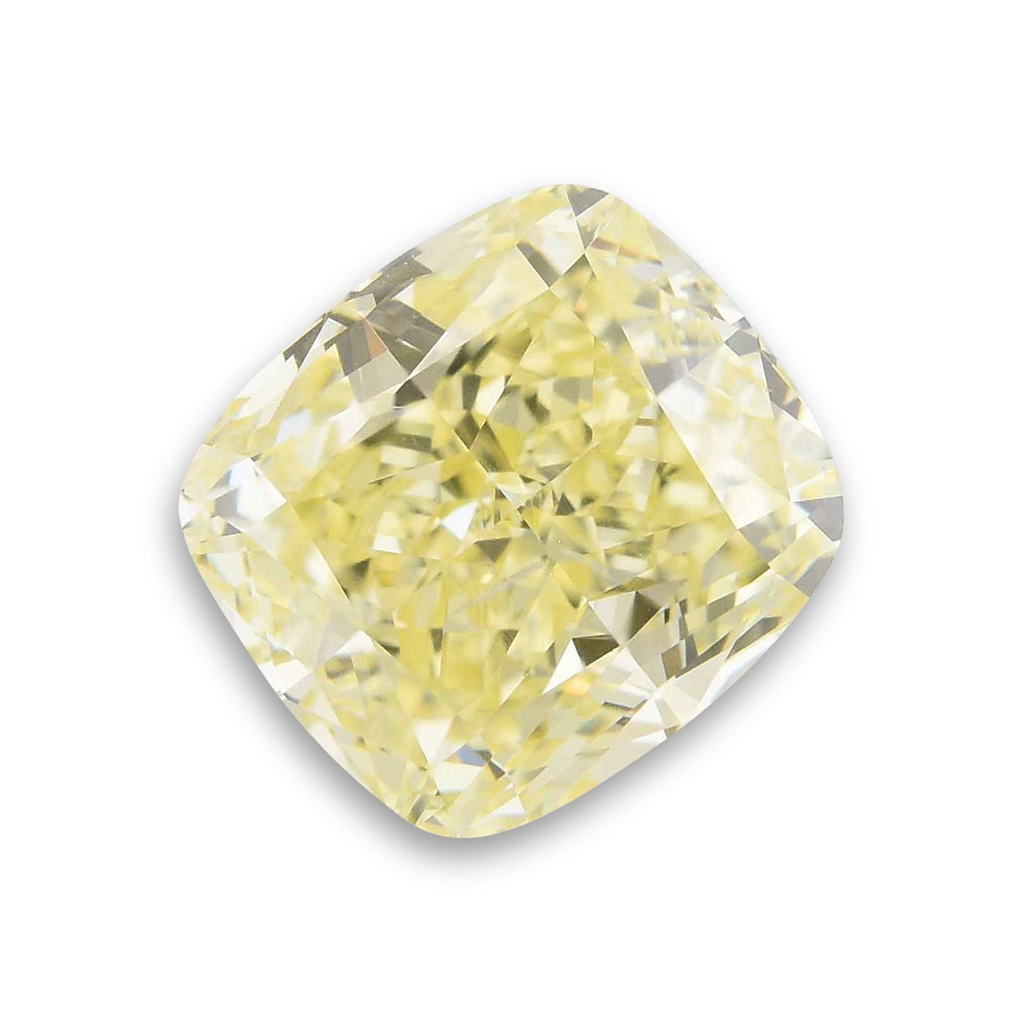 2,02 Karat Fancy Yellow Cushion Diamond SI2 GIA