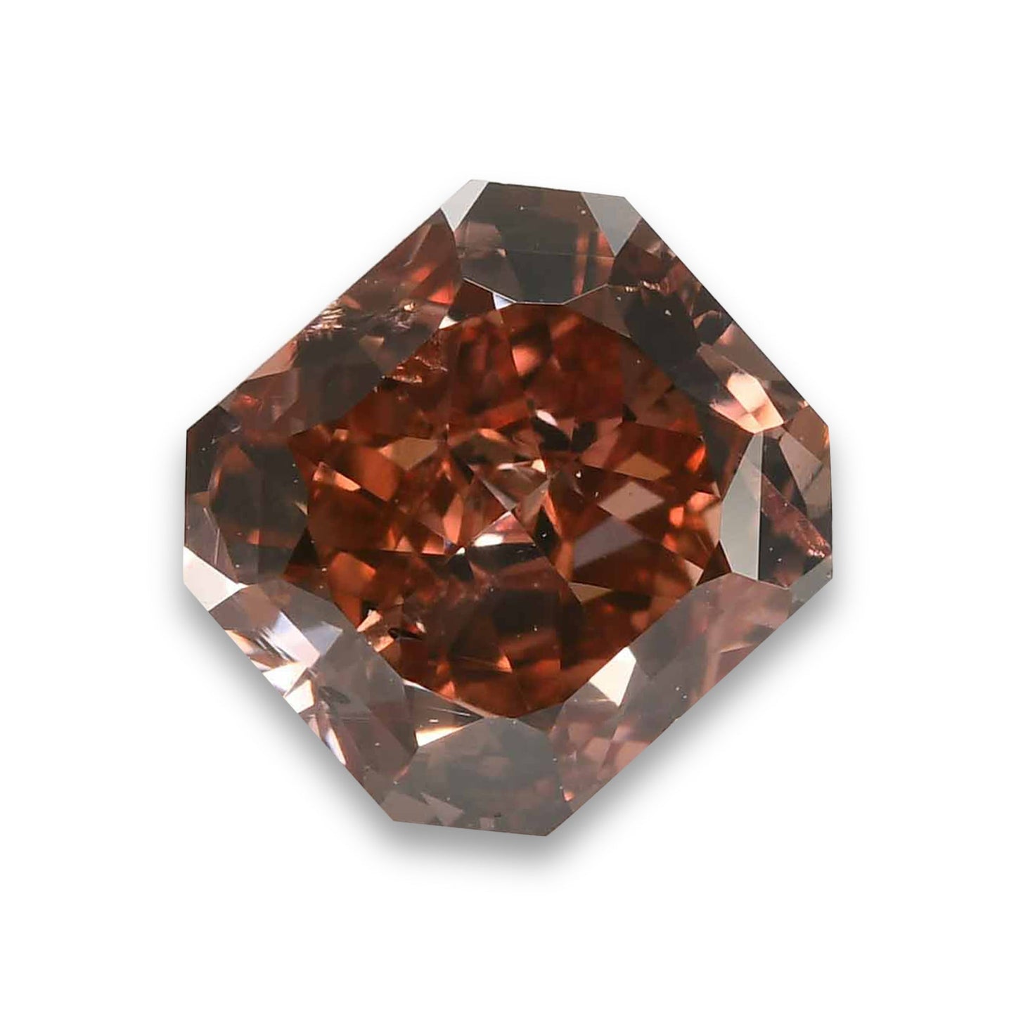 0,51 Karat Fancy Deep Pink Brown Radiant Diamant SI2 GIA