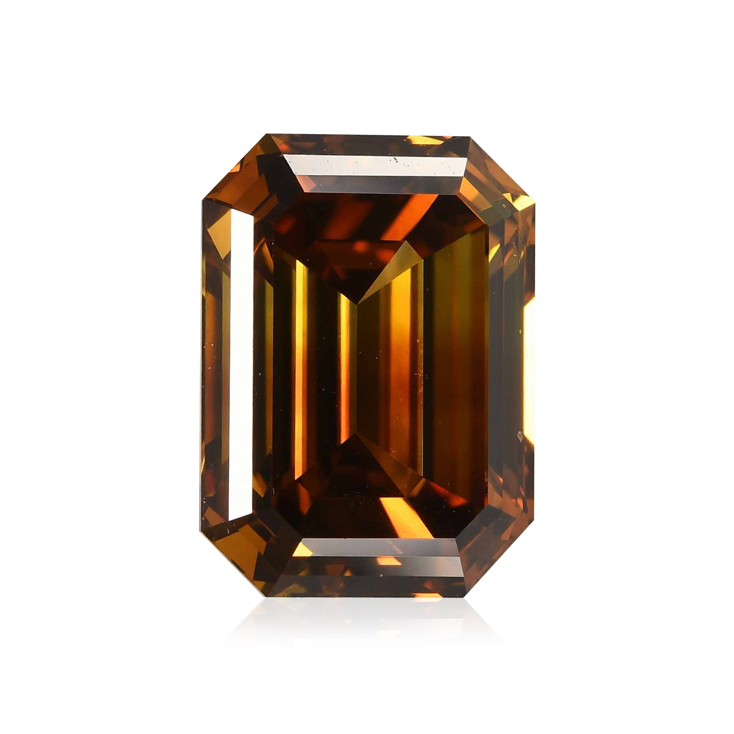 1,72 Karat Fancy Deep Orange Brown Emerald Diamond VS2 GIA