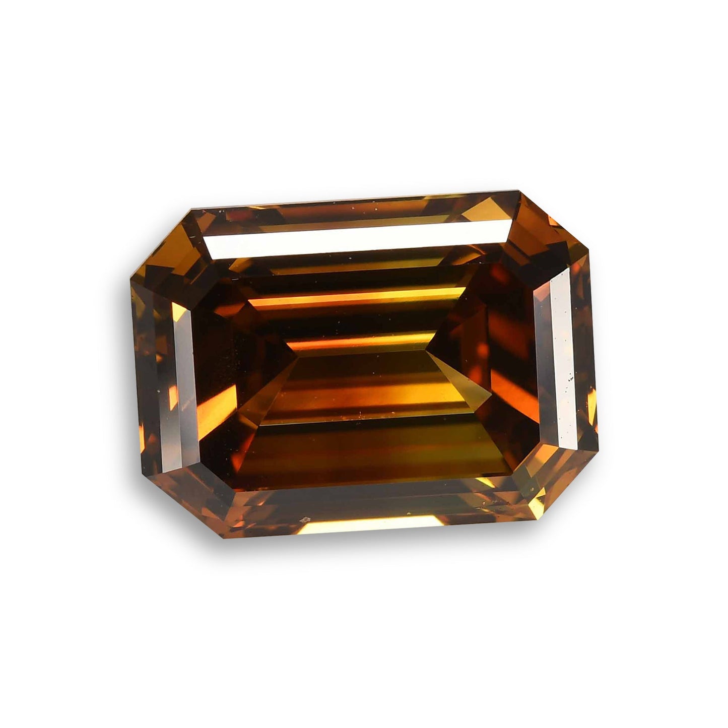 1,72 Karat Fancy Deep Orange Brown Emerald Diamond VS2 GIA