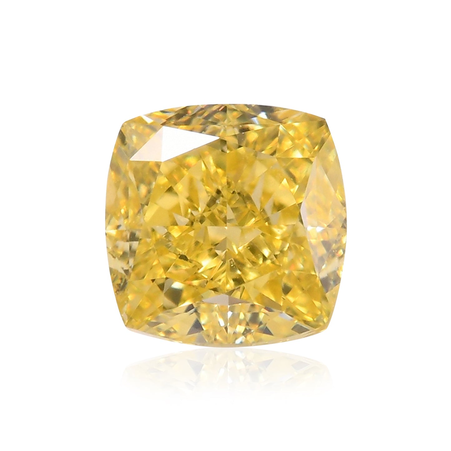 0,50 Karat Fancy Intense Yellow Cushion Diamond VVS1 GIA