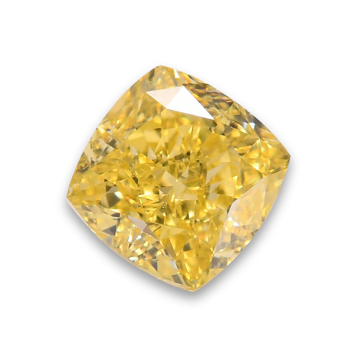 0,50 Karat Fancy Intense Yellow Cushion Diamond VVS1 GIA
