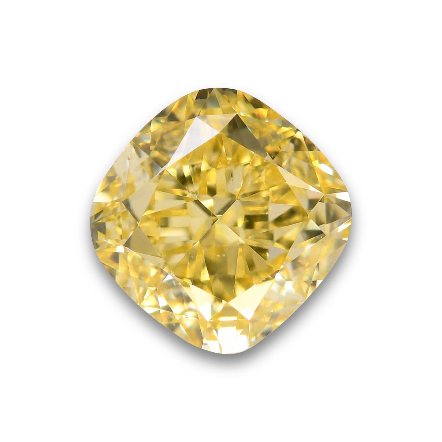 0,67 Karat Fancy Intense Yellow Cushion Diamond VVS1 GIA