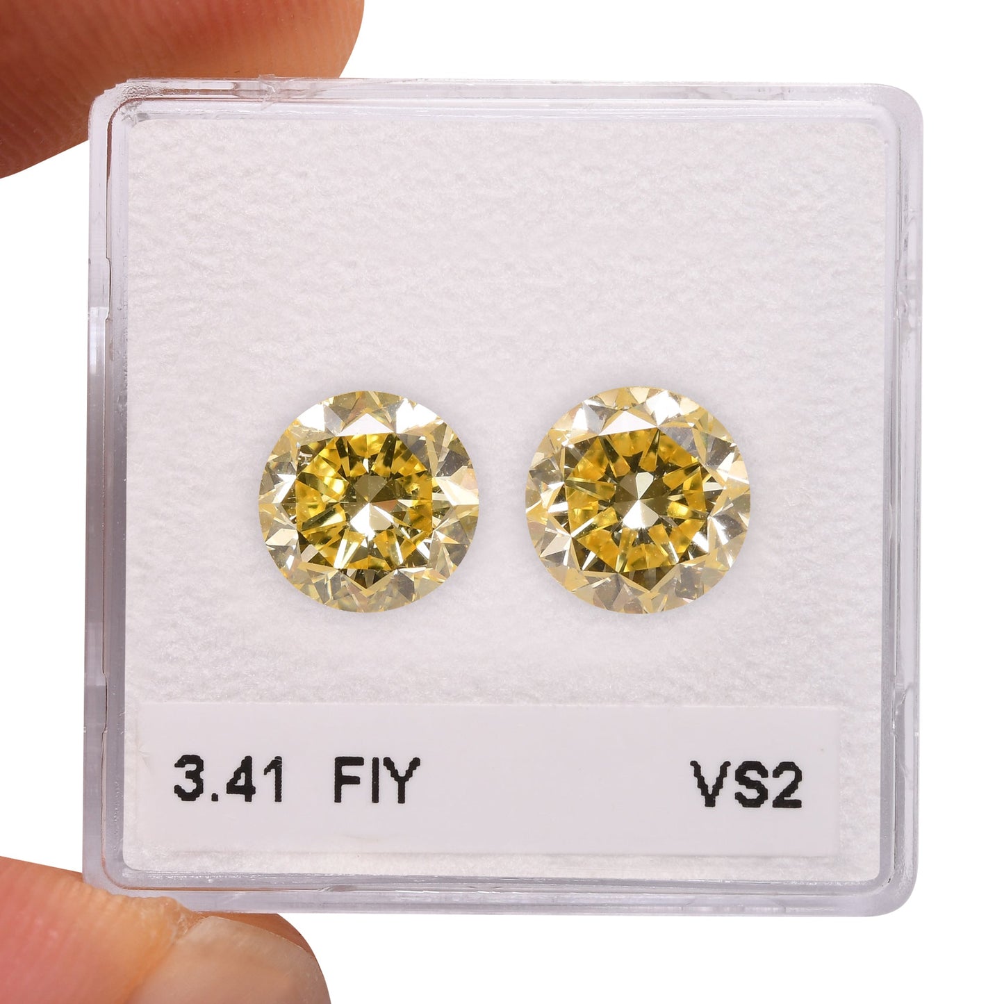 3,41 Karat Fancy Intense Yellow Brillantdiamanten VS2 GIA