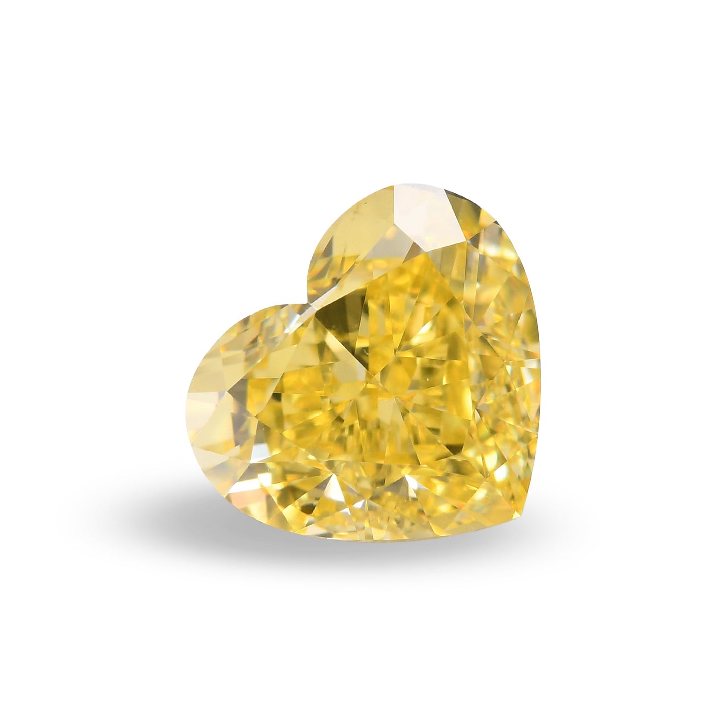 1,25 Karat Fancy Intense Yellow Heart Diamond VS1 GIA