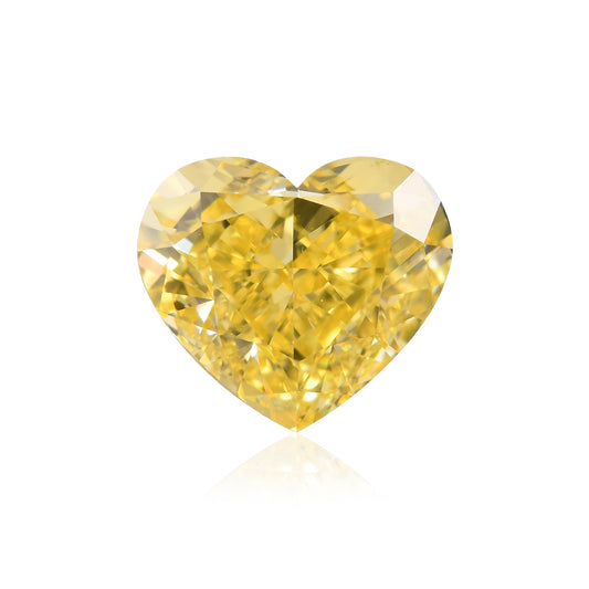1,25 Karat Fancy Intense Yellow Heart Diamond VS1 GIA