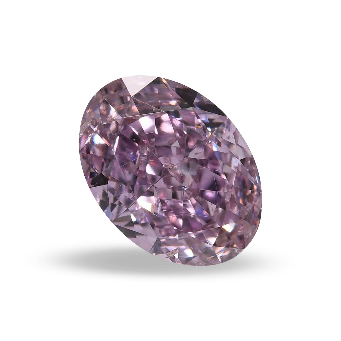 0.40 Carat Fancy Intense Purple Pink Oval Diamond SI2 GIA