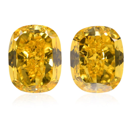 1,24 Karat Fancy Vivid Yellow Cushion Diamanten VVS1 GIA