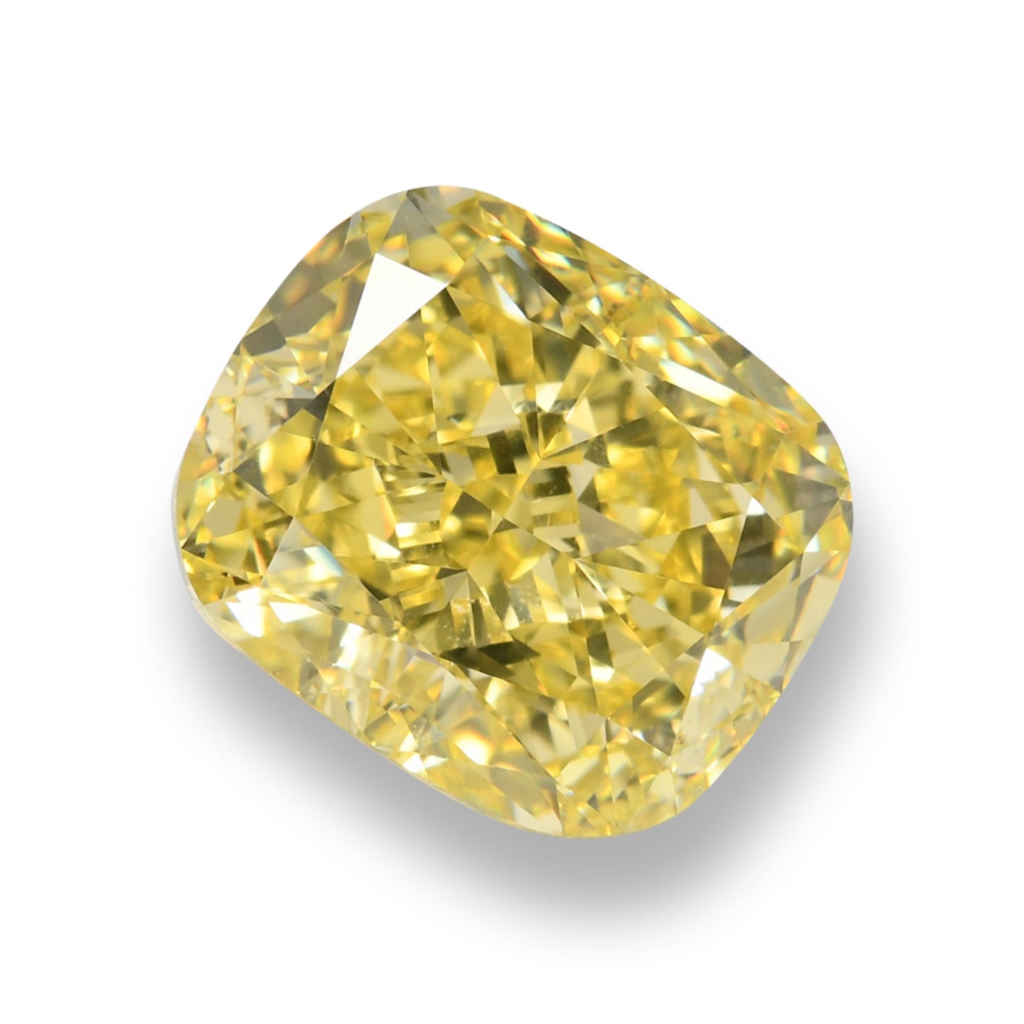 6,01 Karat Fancy Intense Yellow Cushion Diamond VS2 GIA