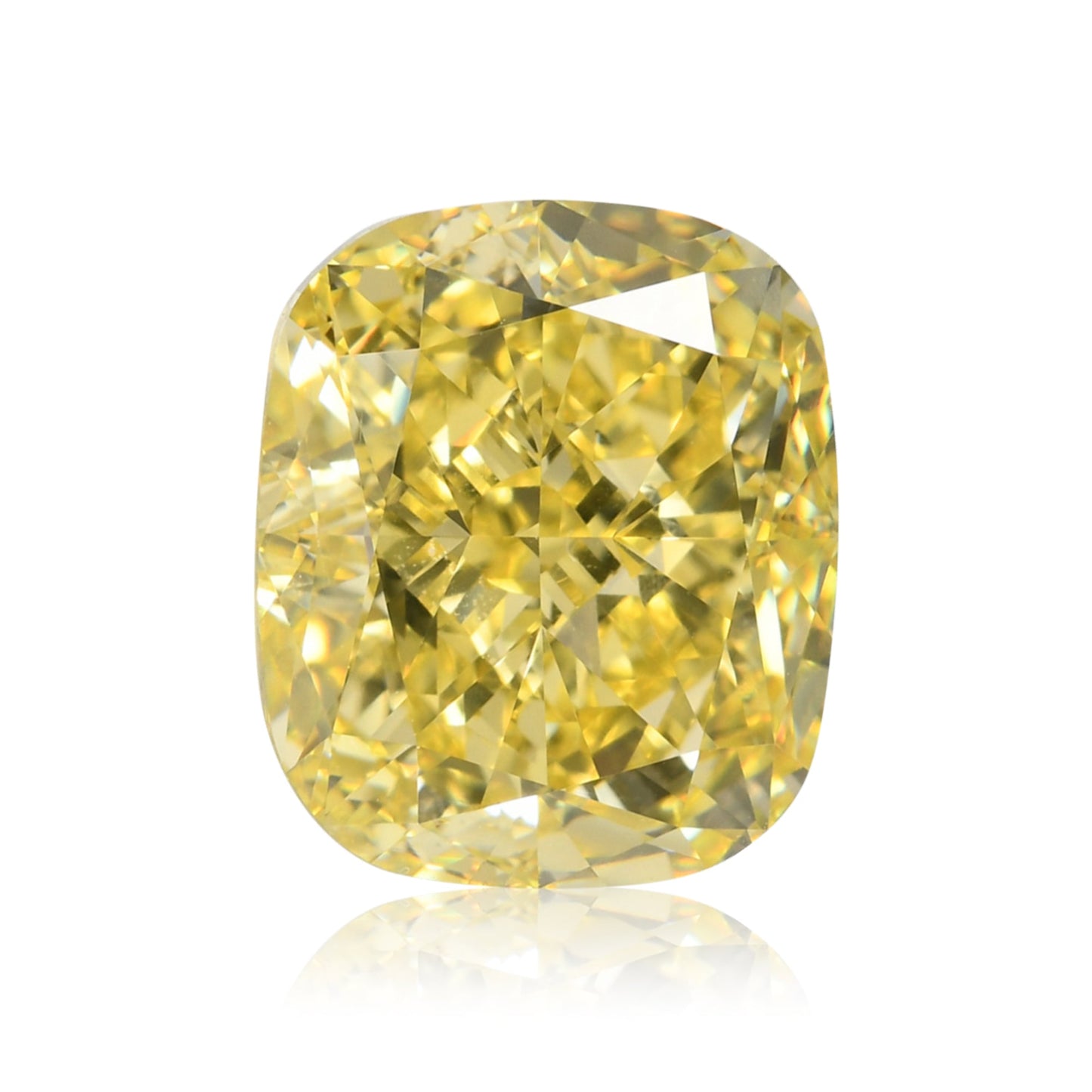 6,01 Karat Fancy Intense Yellow Cushion Diamond VS2 GIA
