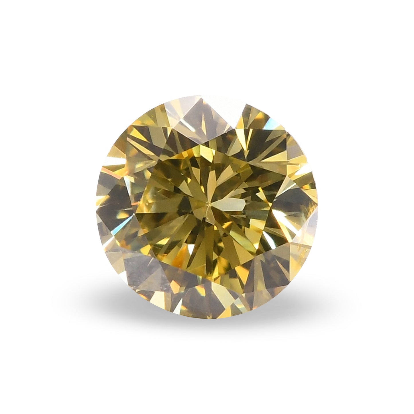 0,28 Karat Fancy Intense Yellow Round Brilliant SI2 GIA