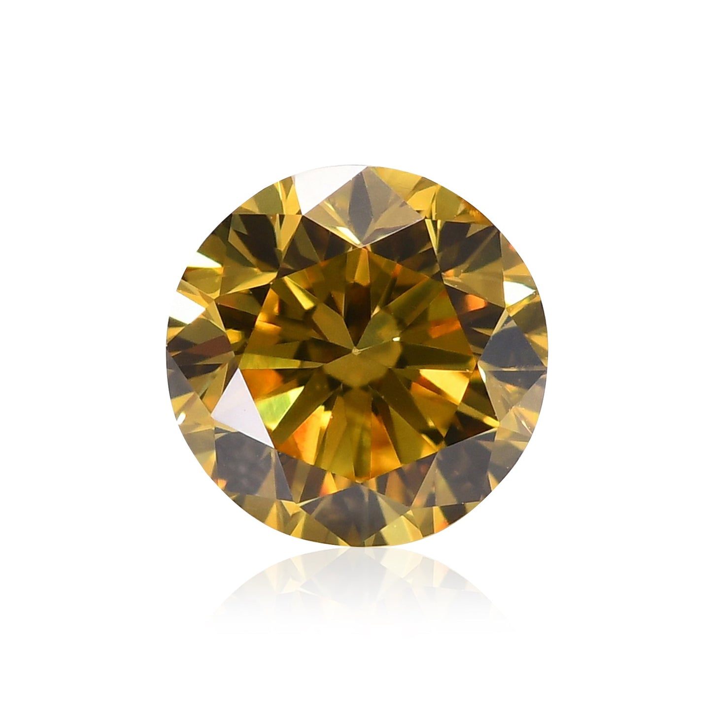 0.35 Carat Fancy Vivid Yellow Round Brilliant Diamond SI1 GIA