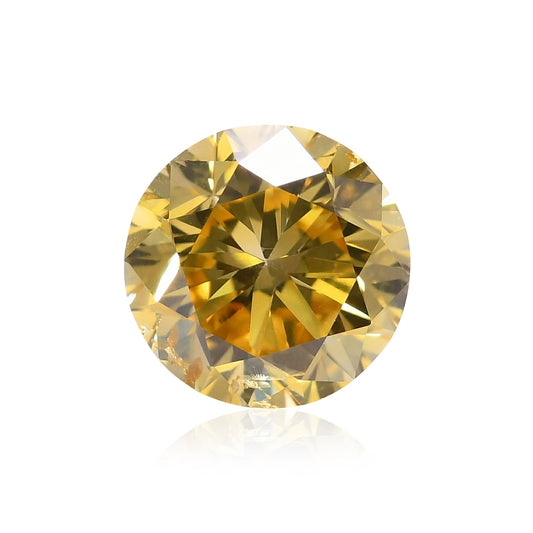 0,37 Karat Fancy Intense Yellow Round Brilliant I1 GIA