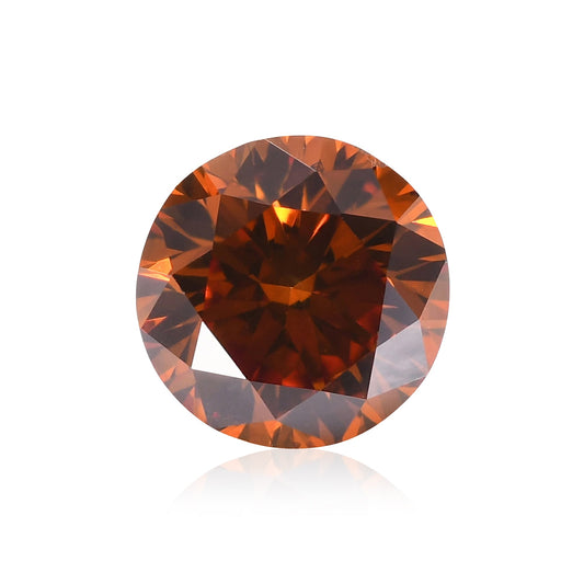 0,43 Karat Fancy Deep Brown Orange Runder Brillanter Diamant SI2 GIA