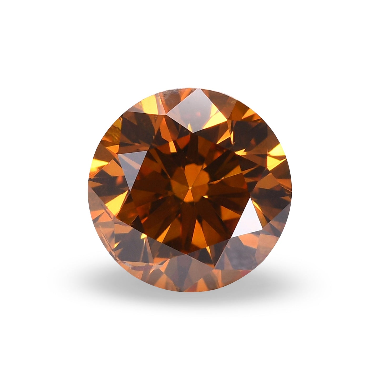 0.50 Carat Fancy Deep Brownish Yellowish Orange Round Brilliant Diamond I1 GIA