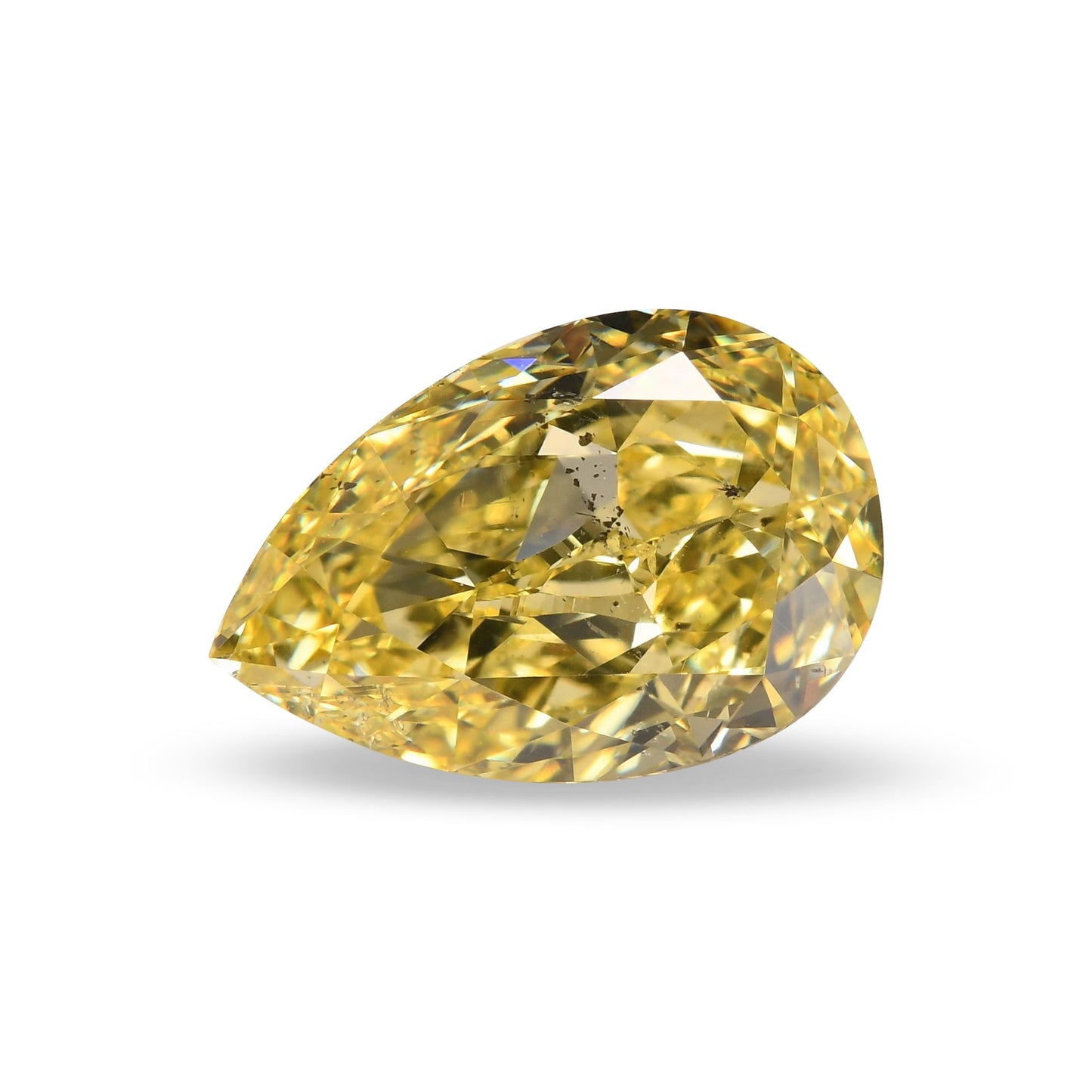 2,00 Karat Fancy Intense Yellow Pear Diamond SI2 GIA
