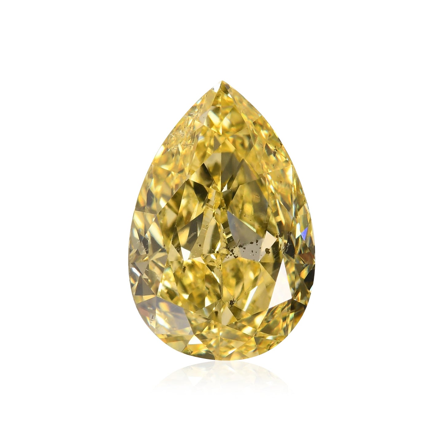 2,00 Karat Fancy Intense Yellow Pear Diamond SI2 GIA