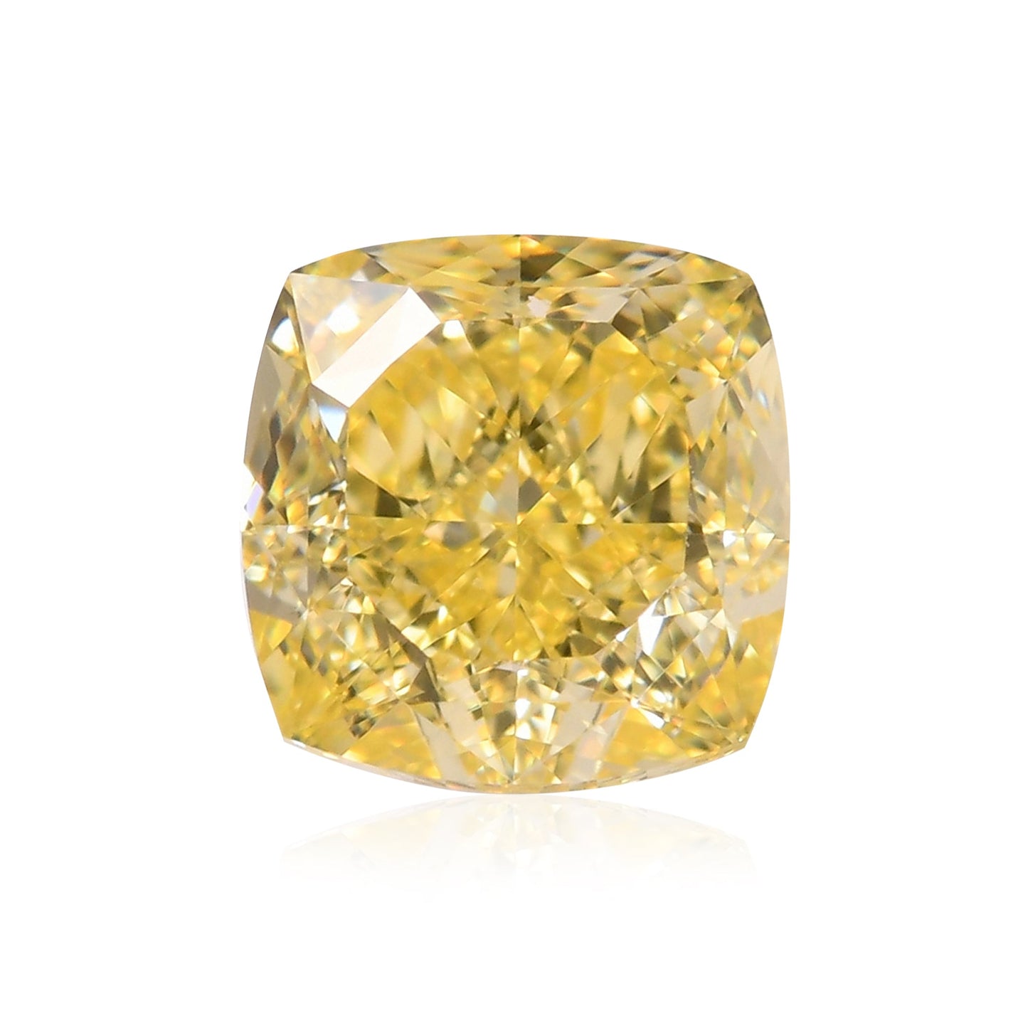 0,71 Karat Fancy Intense Yellow Cushion Diamond VVS2 GIA
